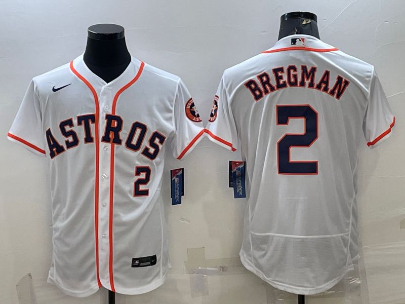 Men Houston Astros #2 Bregman White Elite Nike 2022 MLB Jerseys->houston astros->MLB Jersey